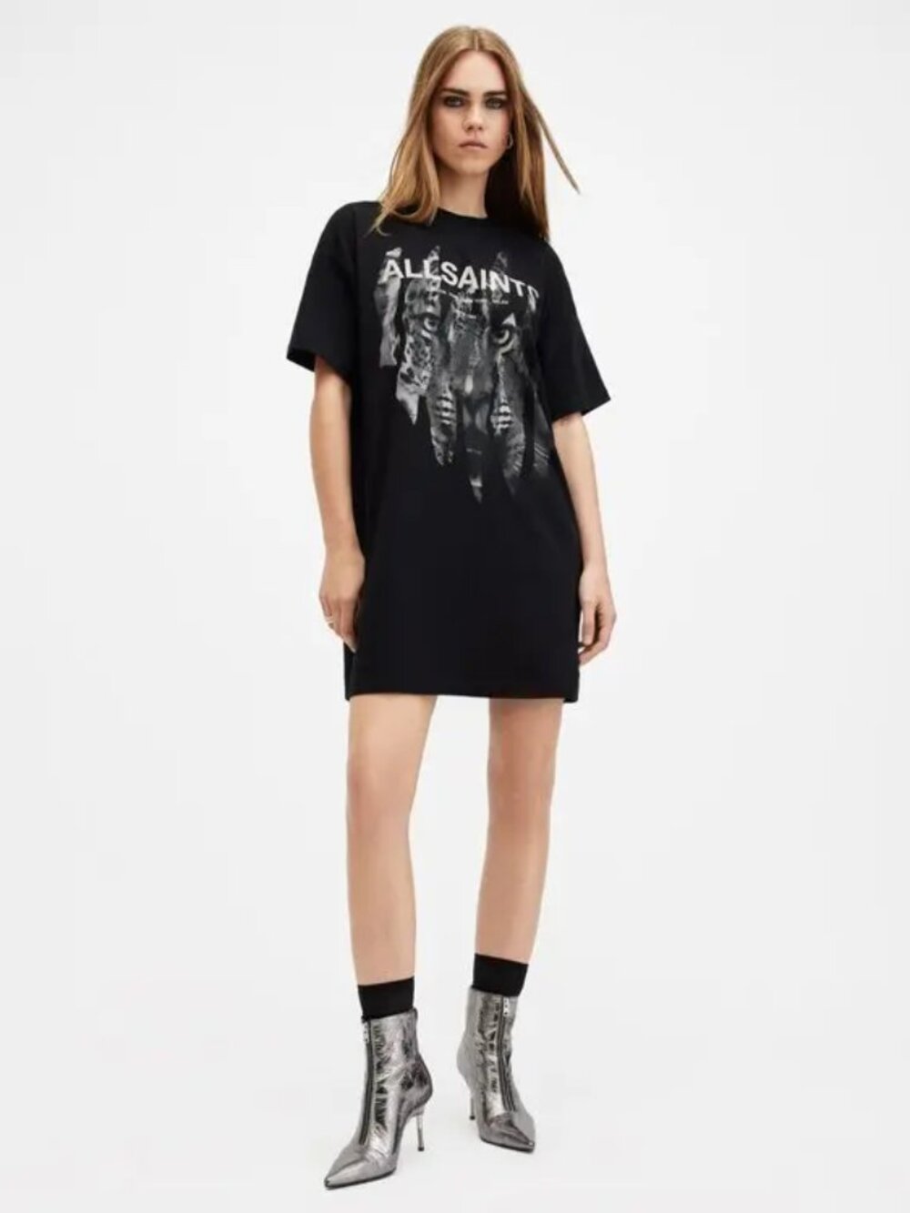 ALLSAINTS Riproar Relaxed Fit T-Shirt Dress, XS